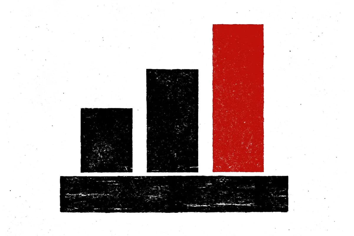 Illustration of ascending stacked blocks